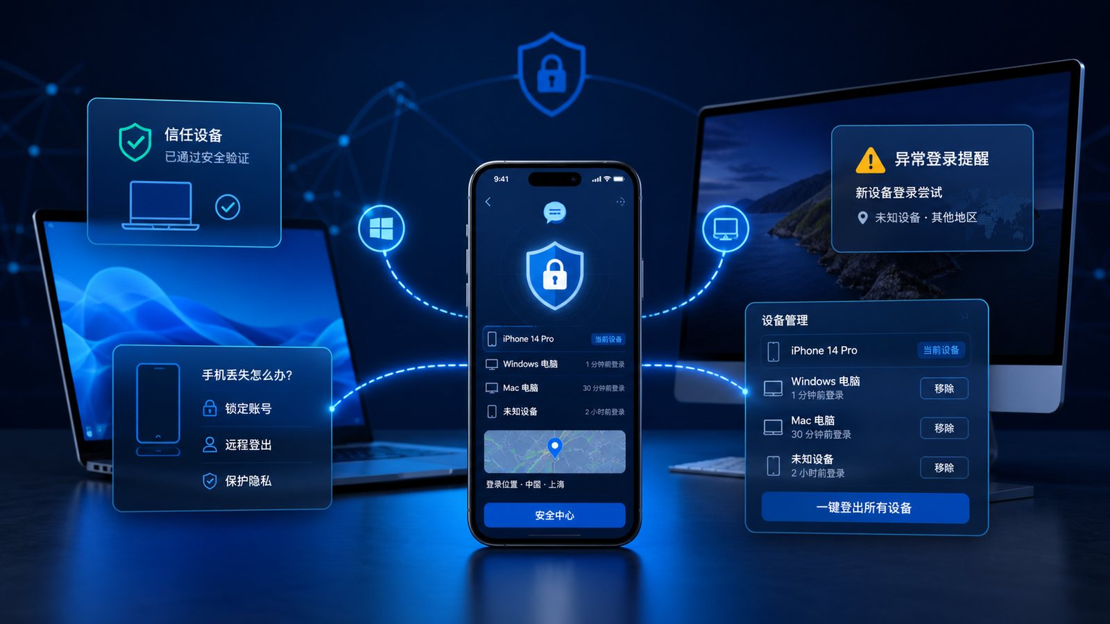 嗨信多设备登录与账号安全指南：手机、Windows、macOS设备管理和异常登录处理