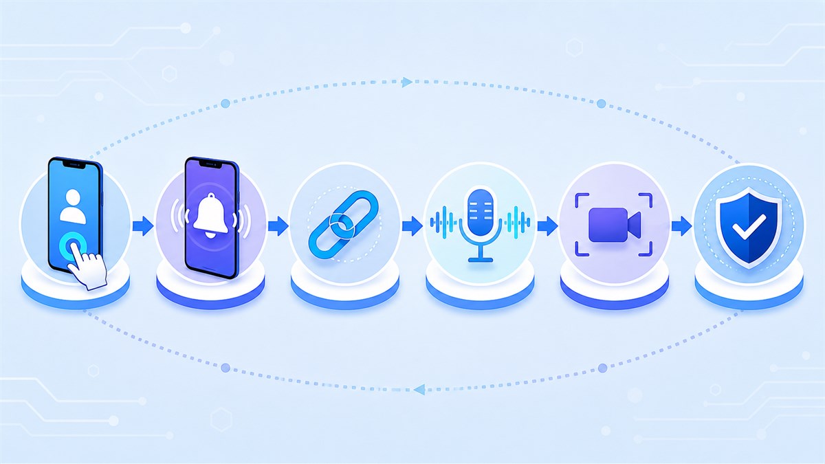 嗨信语音视频通话从呼叫、接通到音视频传输的六阶段排查流程