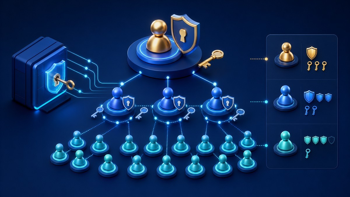 嗨信任务交接与成员最小权限示意图