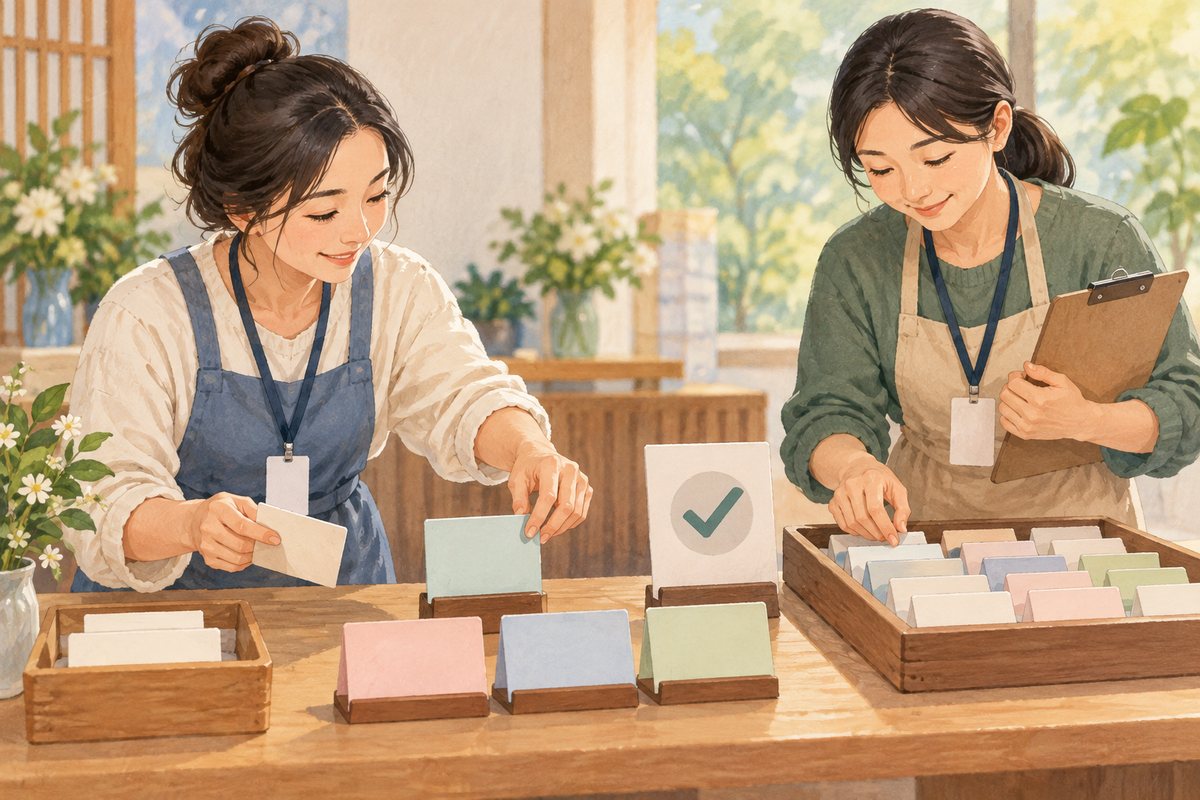协调人替换旧数量卡片，成员核对补充物资和当前总数