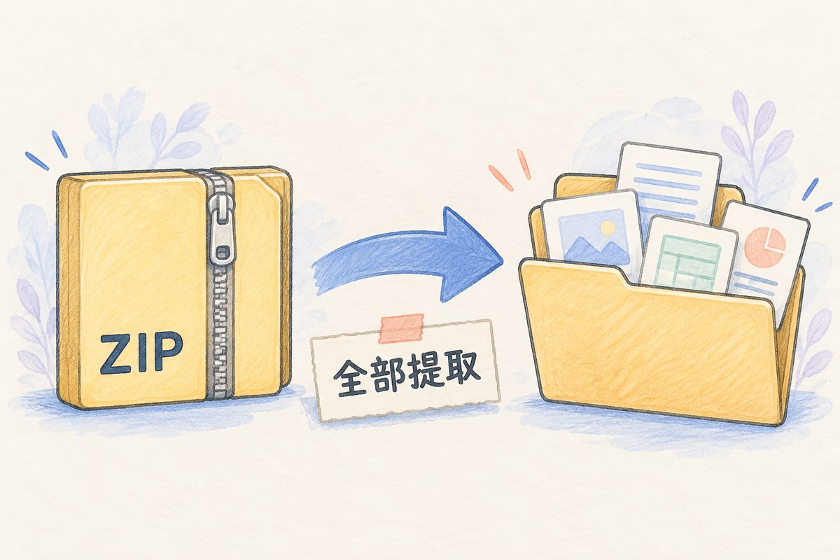 ZIP压缩文件通过全部提取进入普通文件夹